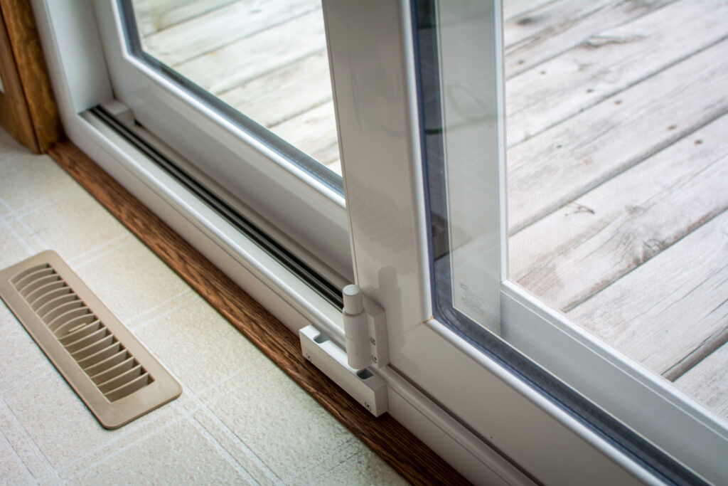 Replacement sliding door with foot lock Clintonville